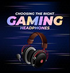 Banner Design Of Gaming Headphones