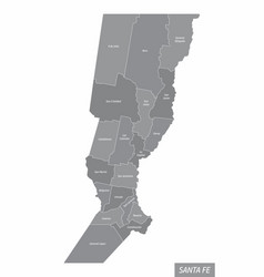 Santa Fe Province Administrative Map