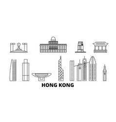 China Hong Kong City Line Travel Skyline Set