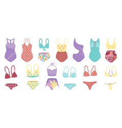 Female Swimwear Clipart Isolated Bikini Models