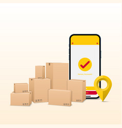 Online Delivery Phone Concept Parcel And Mail