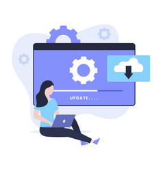 Software Update Flat Design Concept