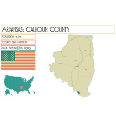 Map Of Calhoun County In Arkansas Usa