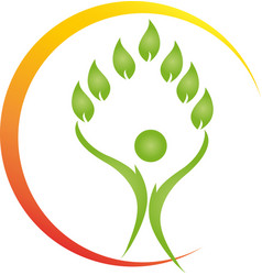 Person Leaves Massage Naturopath Logo