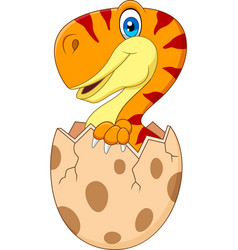 Cute dinosaur cartoon Royalty Free Vector Image