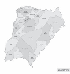 Corrientes Province Grayscale Map