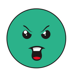 Emoticon Angry Face Isolated Icon