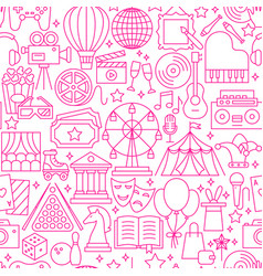 Entertainment Line Seamless Pattern