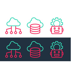 Set Line Robot Setting Network Cloud Connection