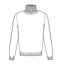 Sketch Turtleneck Sweater Men Casual Clothes