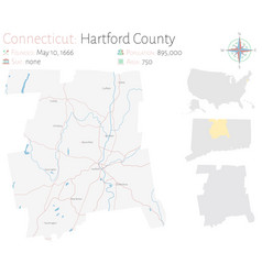 Map Hartford County In Connecticut