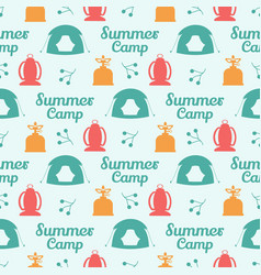 Summer Camp Seamless Pattern Design Of Camping