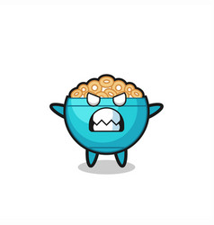 Wrathful Expression Of The Cereal Bowl Mascot