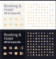 Booking And Hotel Pixel Perfect Flat Gradient