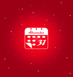 Calendar Icon 31 Of December For New