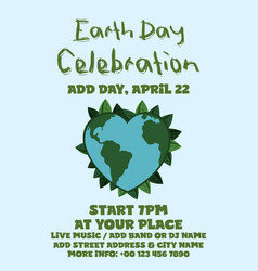 Earth Day Celebration Poster Flyer Design