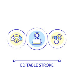 Low Cost Customer Service Loop Concept Icon