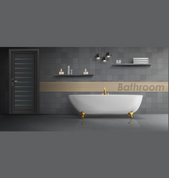 Mockup Modern Bathroom Interior