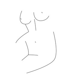 Nude Woman Figure Line Art