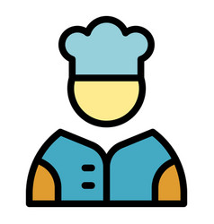 Student Job Cooker Icon Color Outline