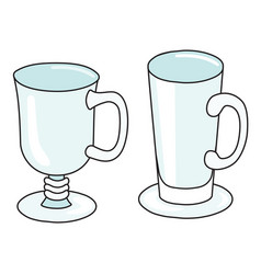 A Couple Of Irish Coffee Mugs Stylish Hand-drawn