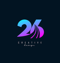 Colorful Creative Number 26 2 6 Logo With Leading