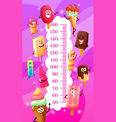 Kids Height Chart Cartoon Ice Cream Cones Meter