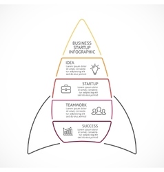 Rocket infographic diagram chart graph Royalty Free Vector