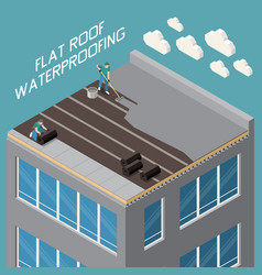 Roofing Isometric Composition