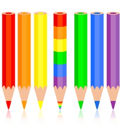 Rainbow pencil Royalty Free Vector Image - VectorStock