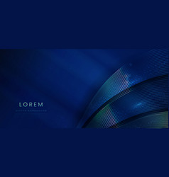 Elegant Glowing Curved Lines On Dark Blue