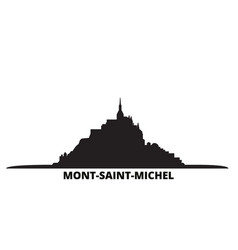 France Mont Saint Michel And Its Bay City Skyline