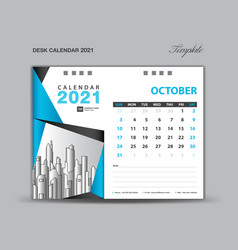 October 2021 Template Desk Calender 2021