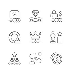 Set Line Icons Royalty Program