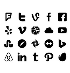 20 Social Media Icon Pack Including Bing Photo