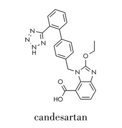 Candesartan Hypertension Drug Molecule Skeletal