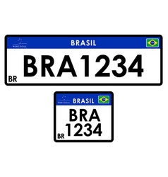 License Car Plate Brazil Only Graphical