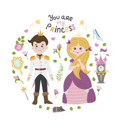 Poster With Princess Cinderella Prince