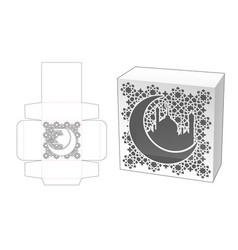 Stenciled Ramadan Box Die Cut Template And 3d