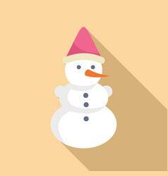 Winter Snowman Icon Flat Kids Sticker