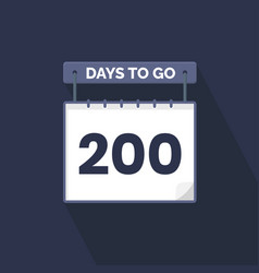 200 Days Left Countdown For Sales Promotion 200