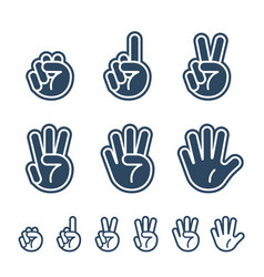 Count On Fingers Gesture Icon Collection