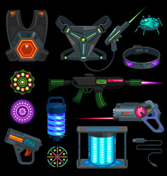 Laser Tag Game Equipment Flat Collection