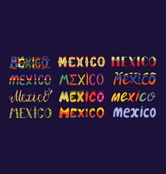 Mexican Typography Lettering Latino Carnival