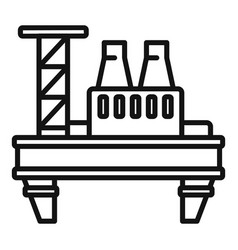 Ocean Rig Icon Outline Gas Platform