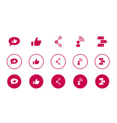 Social Media Like Share Follow Comments Icons