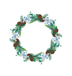 Wreath Of Small Blue Forget Me Not Flowers