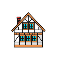 German Traditional House Restaurant Building Icon