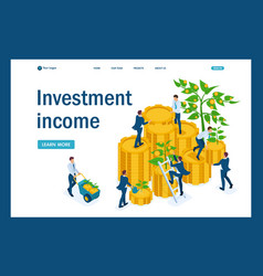 Isometric Income From Investments Businessmen