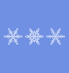 White Snowflakes On Blue Background Winter